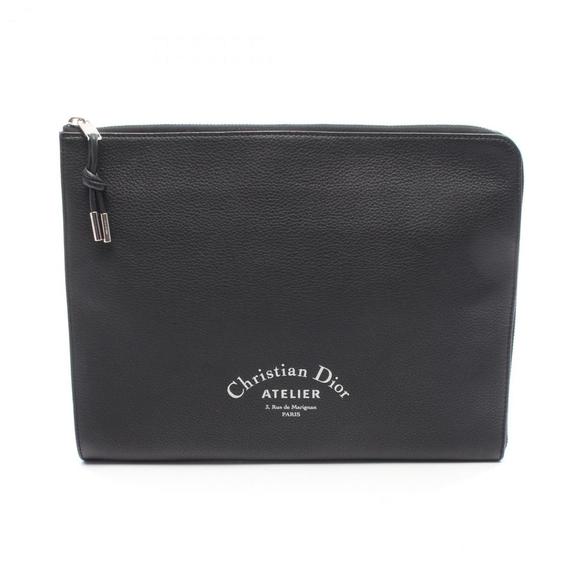 DIOR Black Leather Clutch Bag - Picture 1 of 7